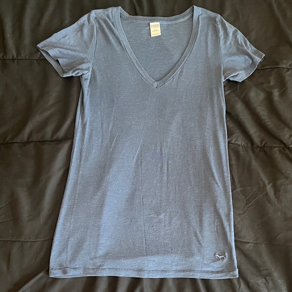 PINK Victoria's Secret Blue Short Sleeve Tee